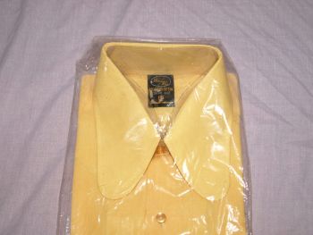 Vintage 1970s Yellow Round Collar Shirt, New!!! (2)