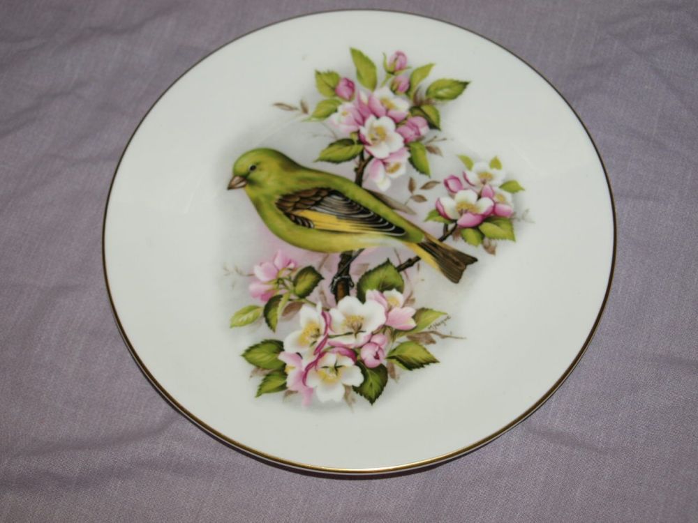 Royal Worcester Greenfinch Bird Decorated Plate.