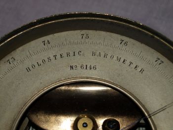 Vintage Holosteric Barometer with Curved Thermometer. (7)