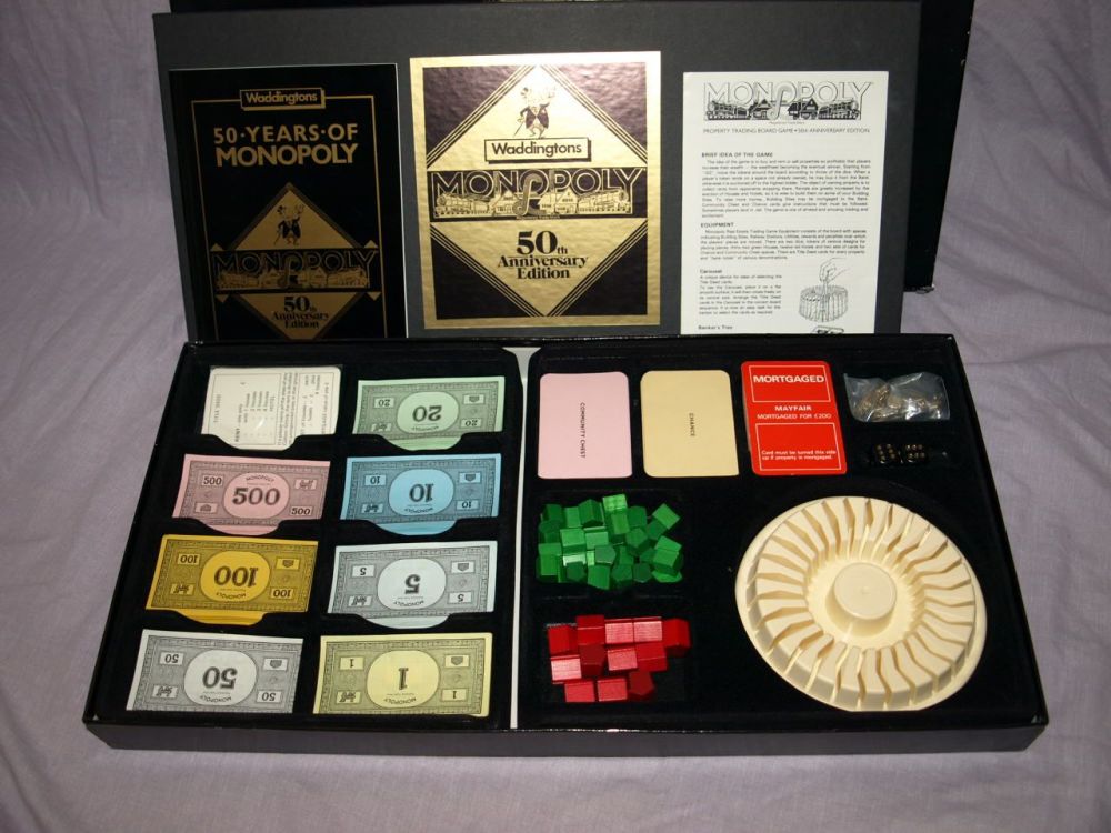 Monopoly Board Game 50th Anniversary Edition.