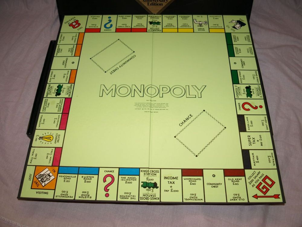 Monopoly Board Game 50th Anniversary Edition.
