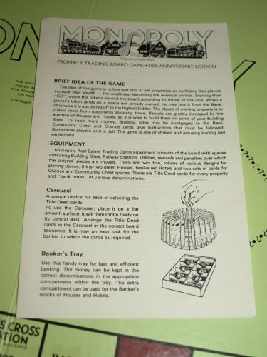 Monopoly Board Game 50th Anniversary Edition. (8)