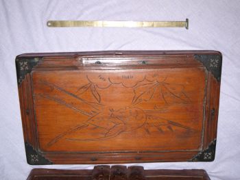 Vintage Chinese Wooden 2 Tiered Wedding Basket. (5)