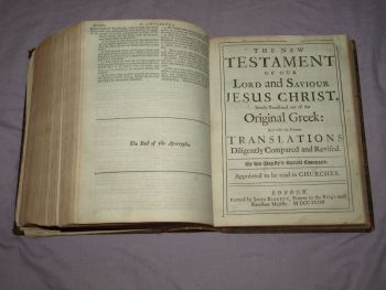 Holy Bible, Richard Ware &amp; John Baskett Edition, 1733. (15)