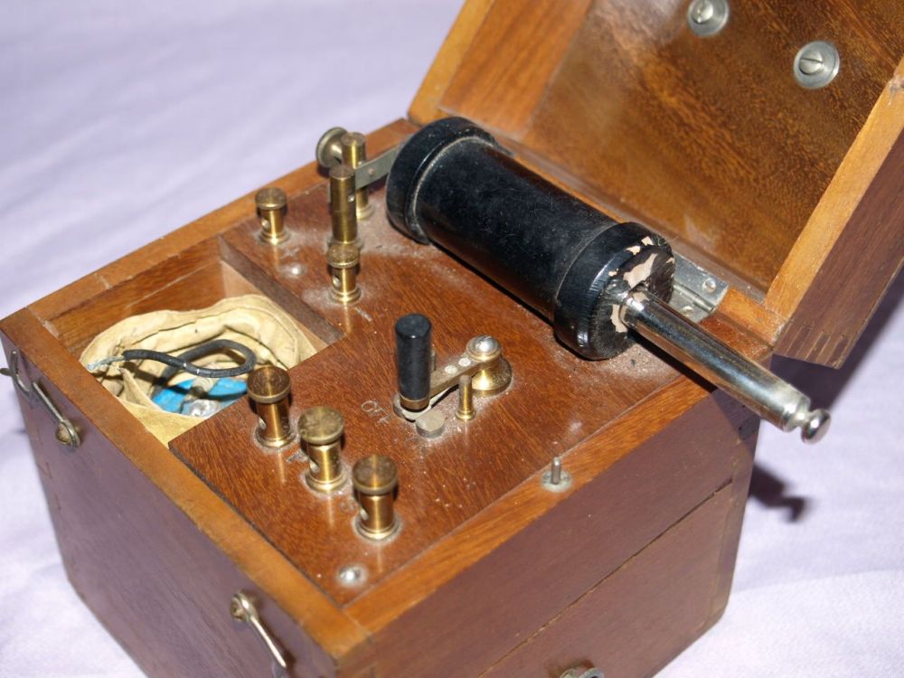 Edwardian Medical Electric Shock Therapy Machine.