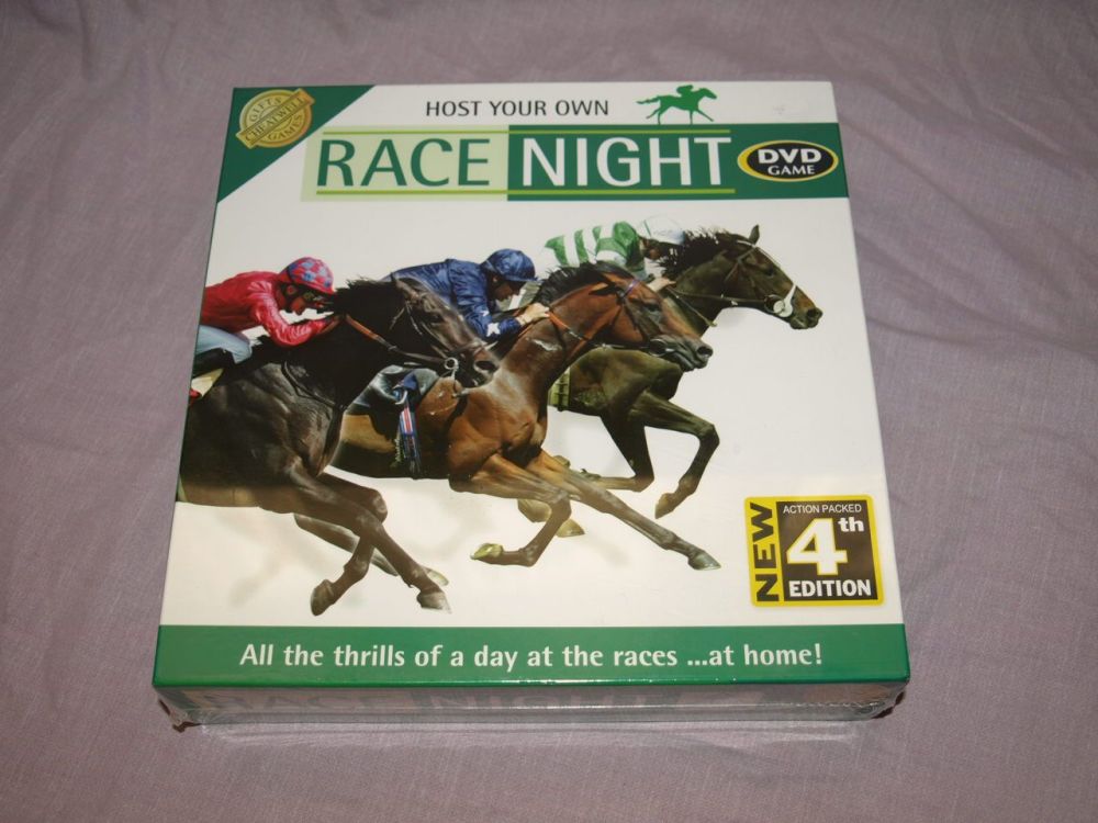 Host Your Own Race Night DVD Game, New.