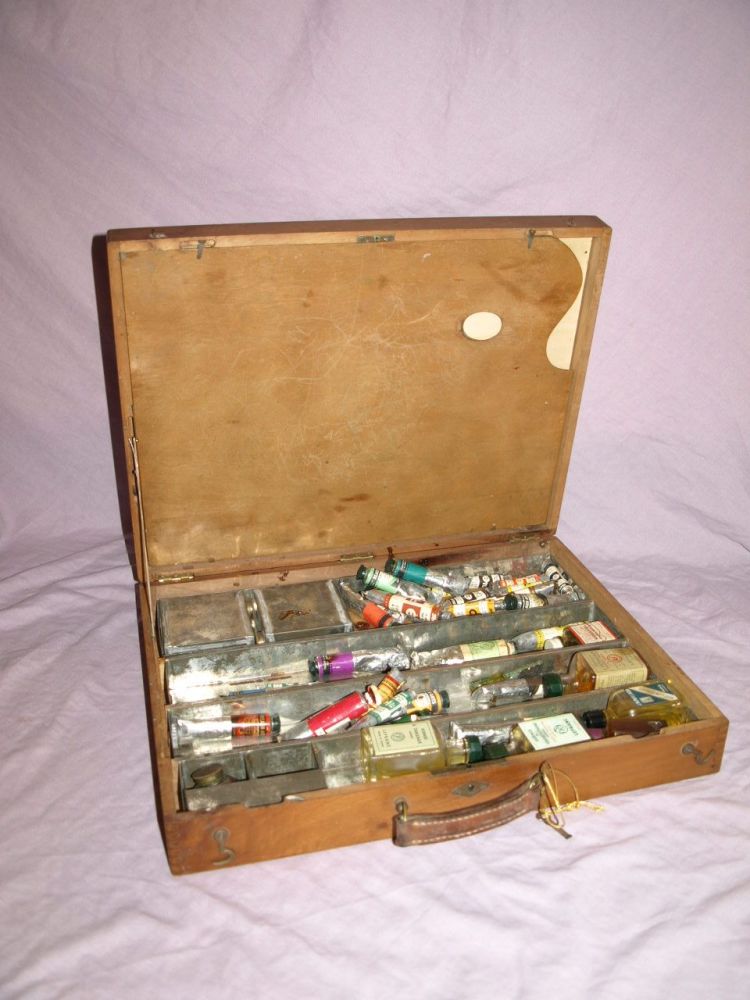 Vintage Artist Box with Contents.