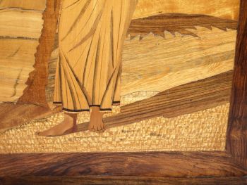Large Marquetry Picture of an Asian Lady. (4)