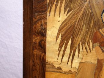 Large Marquetry Picture of an Asian Lady. (5)