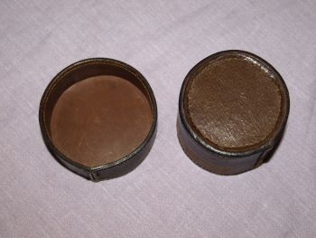 Vintage Round Leather Stud Cufflink box. (4)