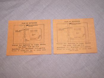 Chelsea FC Inter Cities Fairs Cup Tickets 1968, D.W.S Amsterdam &amp; Morton. (