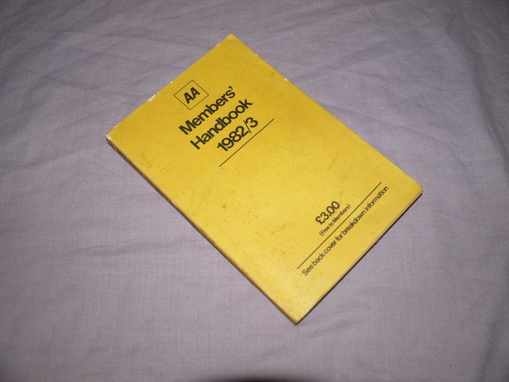 AA Members Handbook 1982/83