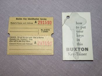 Buxton Brown Leather Key Case, Key-Tainer. (4)