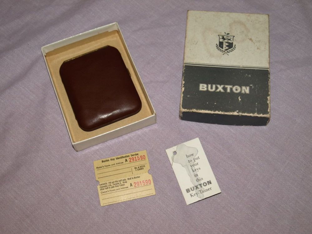 Buxton Brown Leather Key Case, Key-Tainer.