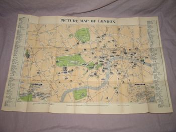 Picture Map of London by Samuels Ltd, 1950s. (2)