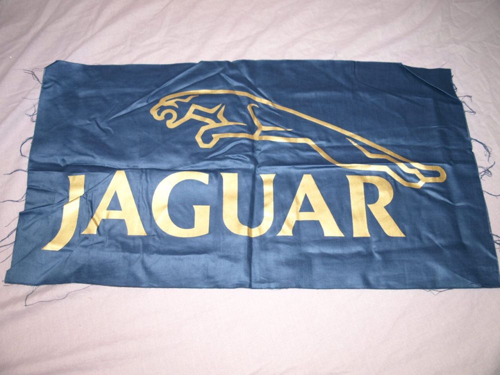 Jaguar Logo Print. Blue and Gold.