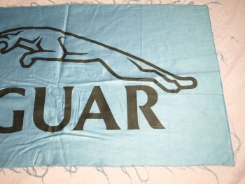 Jaguar Logo Print. Light Blue and Black. (2)