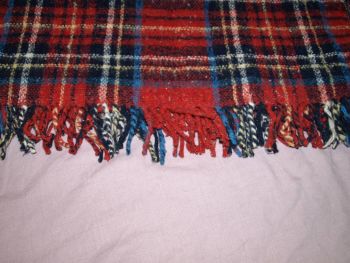 Vintage Wool Tartan Travel Rug, Picnic Blanket. (3)