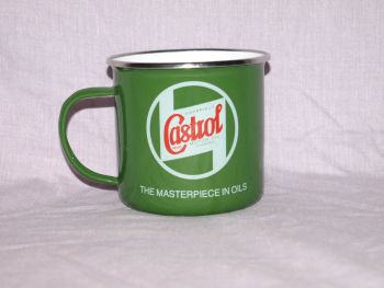 Castrol Motor Oil, Green Enamel Mug. (3)