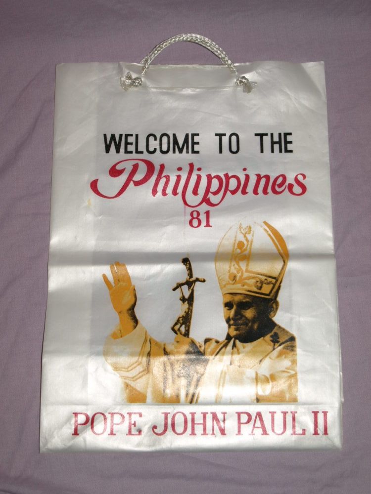 Welcome To The Philippines 81 Pope John Paul II Carrier Bag.