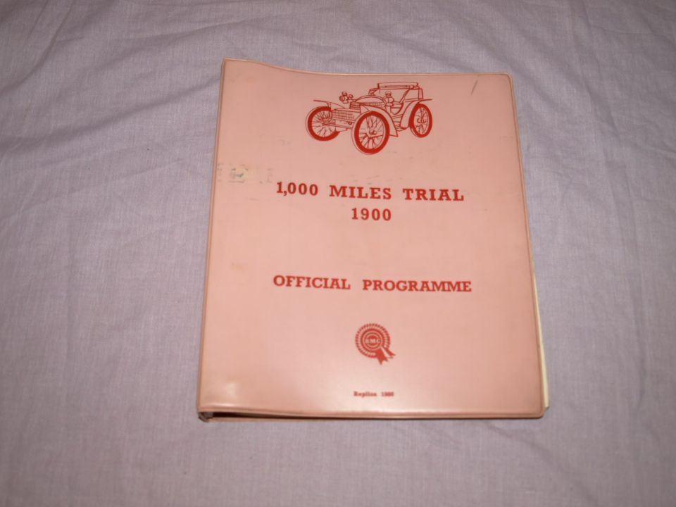 1,000 Miles Trial 1900 Official Programme, BMC 1960 Replica.