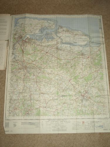 Ordnance Survey One-Inch Map of Chatham &amp; Maidstone, No 172. 1964 (2)
