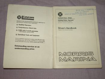 Morris Marina Handbook, 1976. (2)
