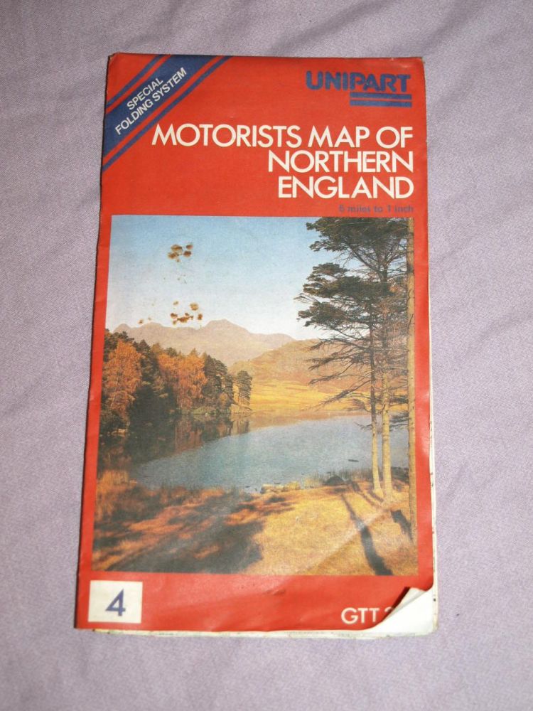 Unipart Motorists Map of Northern England.