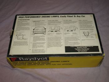 Raydyot Spot Lamps. New, Boxed. Retro 1980s 1990s Classic Car. (2)