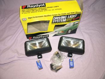 Raydyot Spot Lamps. New, Boxed. Retro 1980s 1990s Classic Car. (5)