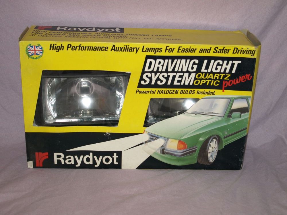 Raydyot Spot Lamps. New, Boxed. Retro 1980s 1990s Classic Car.