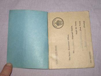 WW2 Royal Air Force Service and Release Book. (2)