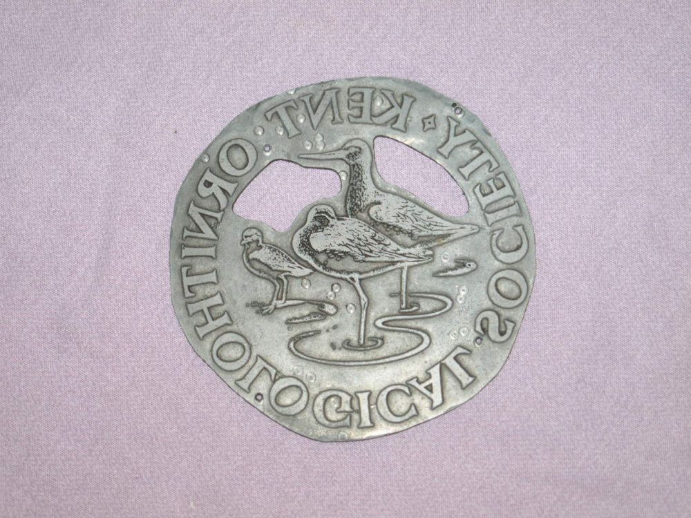 Kent Ornithological Society Printing Plate.