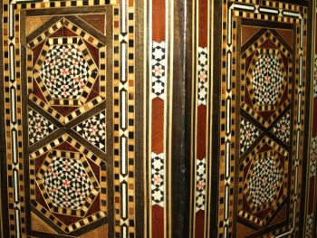 Set of 3 Moorish Hexagonal Inlaid Tables. (12)