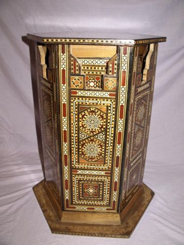 Set of 3 Moorish Hexagonal Inlaid Tables. (14)