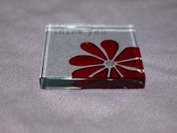 Spaceform Small Glass &lsquo;Thank You&rsquo; Token. (2)