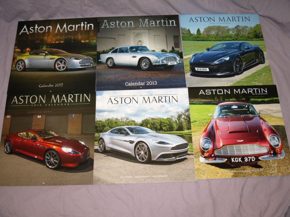 Aston Martin Calendars x 6. 