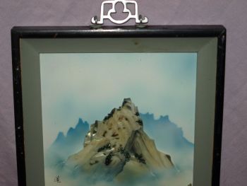 Chinese Mother of Pearl Shell 3D Picture, Mountain Scene. (4)