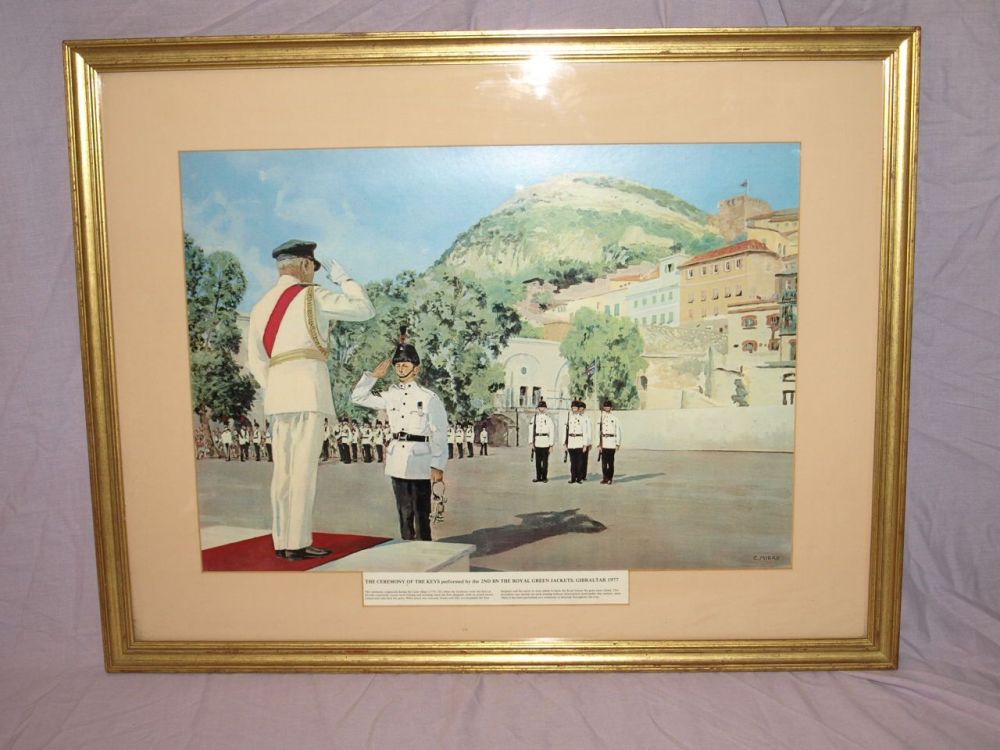 The Ceremony Of The Keys, Gibraltar 1977. Large Print by C Miers.