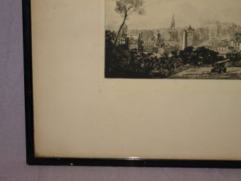 Etching of Edinburgh, Early 20th Century by A Watson Turnbull. Signed. (3)