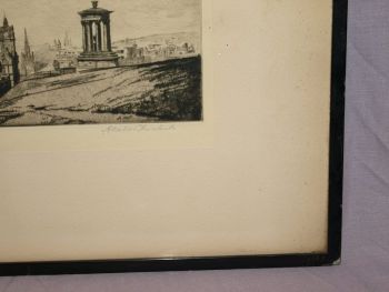 Etching of Edinburgh, Early 20th Century by A Watson Turnbull. Signed. (4)