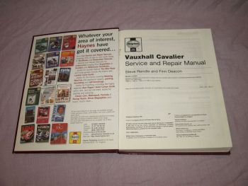 Haynes Workshop Manual Vauxhall Cavalier 1988 to 1995. (3)