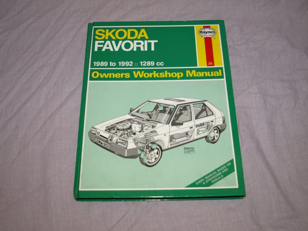 Haynes Workshop Manual Skoda Favorit 1989 to 1992.