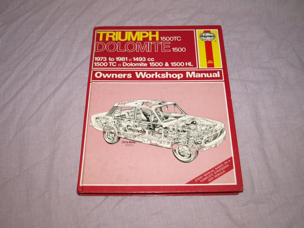 Haynes Workshop Manual Triumph Dolomite 1500.