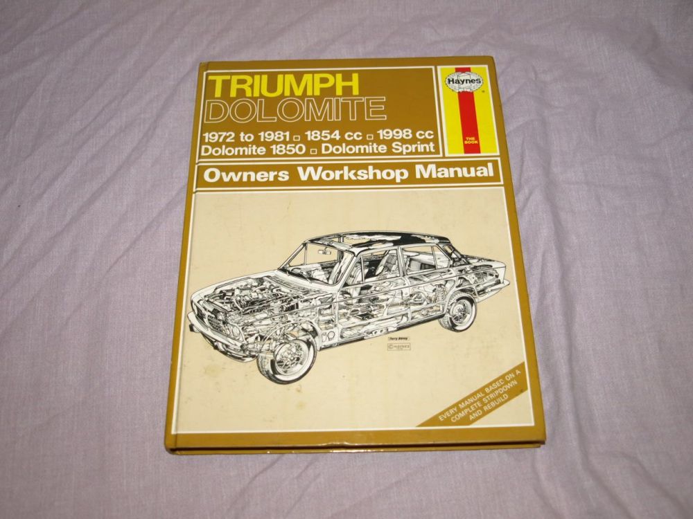 Haynes Workshop Manual Triumph Dolomite 1850 and Sprint.