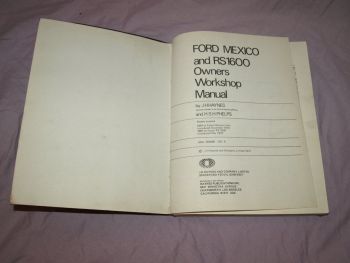 Haynes Workshop Manual Ford Escort Mexico and RS1600. (3)