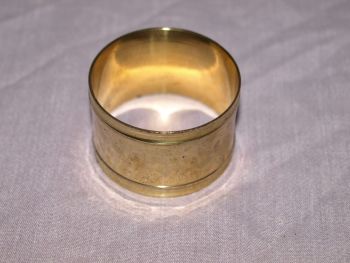 Vintage Set Of 6 Hammered Brass Boxed Napkin Rings. (3)