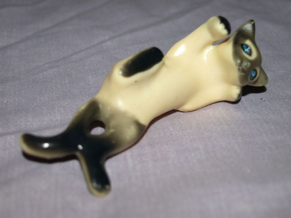 Vintage Brandy Glass Cat and Mouse. 1960s 1970s.