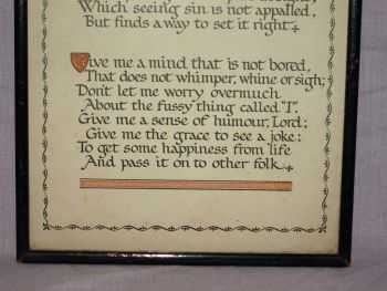 A Prayer Found In Chester Cathedral Framed Print. (3)