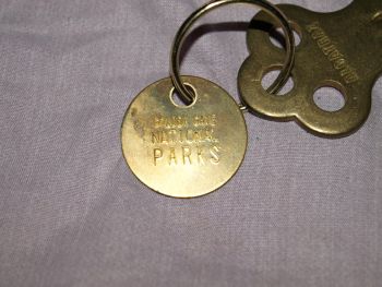 Alcatraz Prison Key, Golden Gate Parks Souvenir Brass Key Ring. (4)